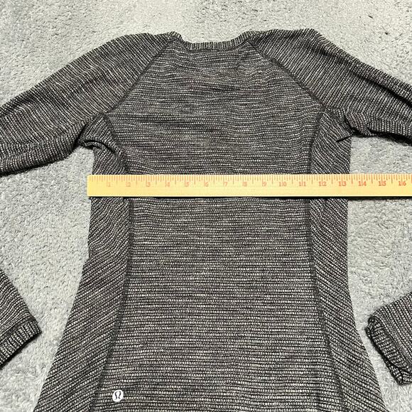 Lululemon Shirt Womens 4 Race Your Pace Black Long Sleeve Running - Picture 6 of 7